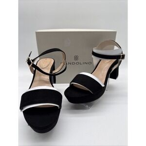 Bandolino Pennie 2 Block Heel Ankle Strap Sandals‎ Black Women's Size US 6.5M